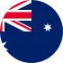 Australian flag in a circle