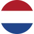 The Netherlands flag in a circle