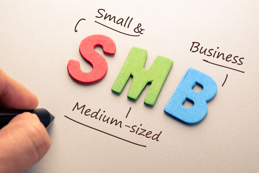 In picture SMB is written showing Small & Medium Business sized compliance benefits